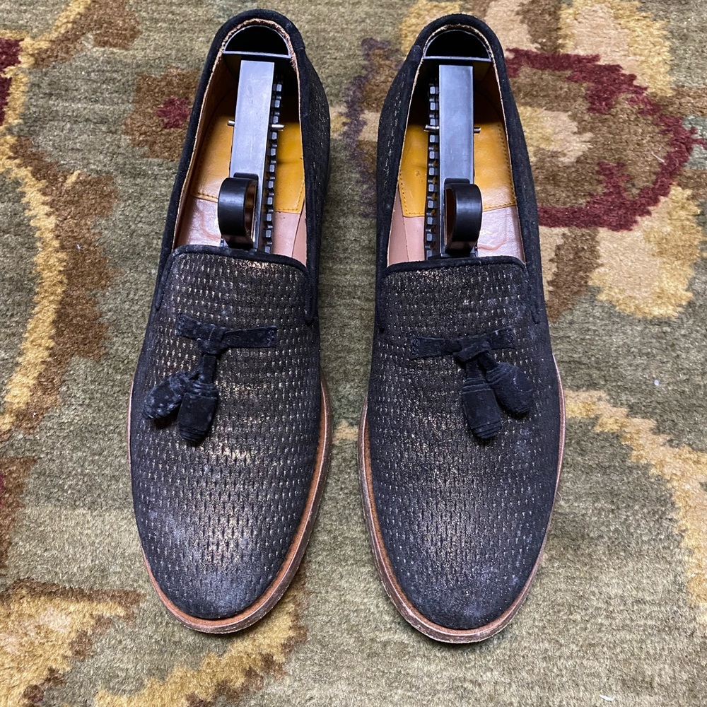 Paul Smith Steven Black & Gold Loafers With Tassel Sz 39,9 Women’s - Picture 2 of 15